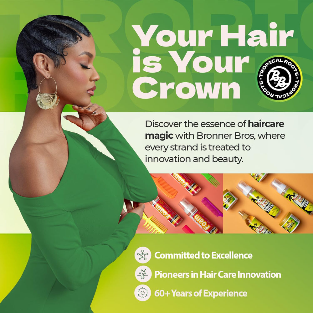 Bronner Bros Aceite nutritivo para cabello, mejora la manejabilidad.