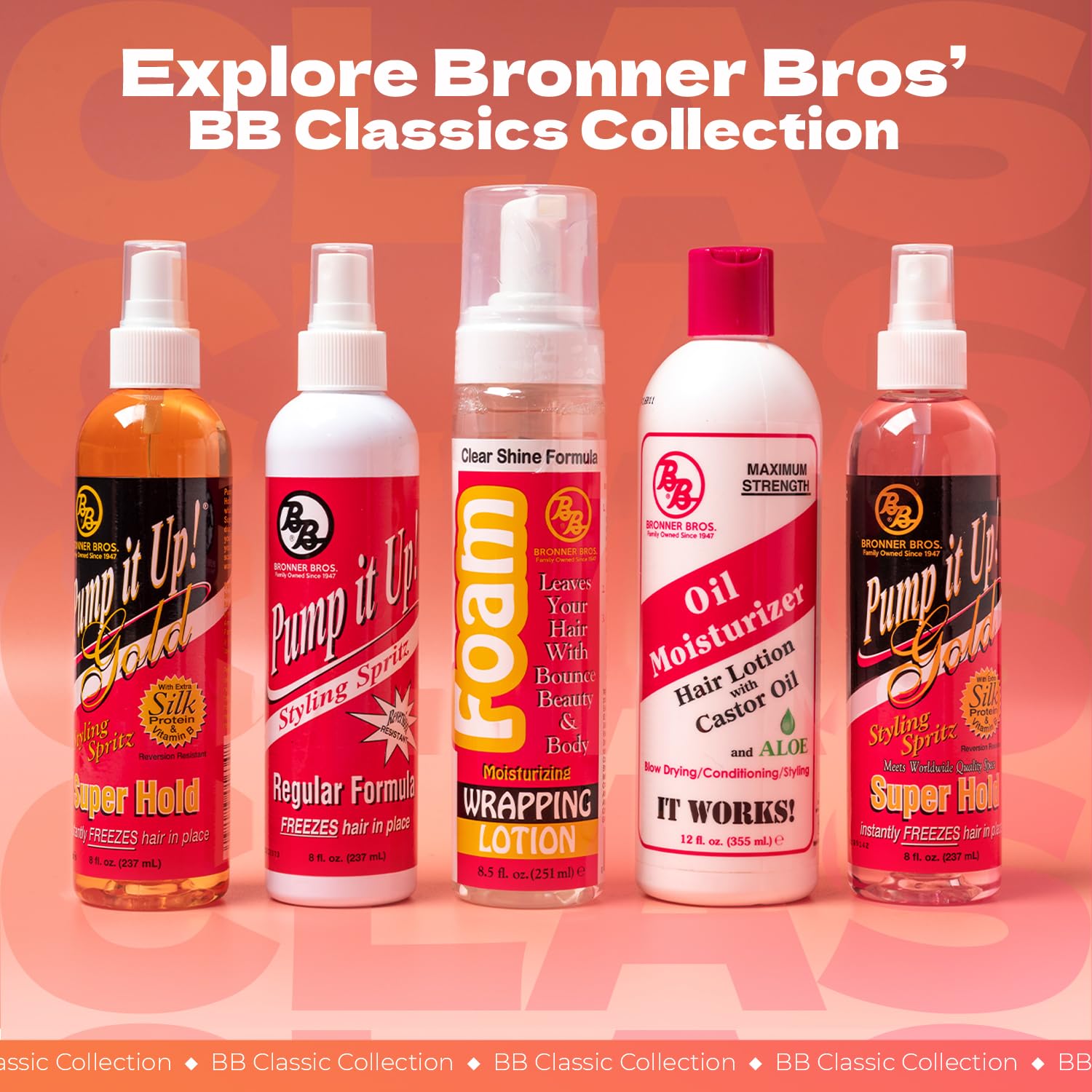 Bronner Bros BB Loción de Envoltura en Espuma, rodillos para peinado con envoltura estable.