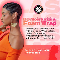 Bronner Bros BB Loción de Envoltura en Espuma, textura espuma para definición suave.