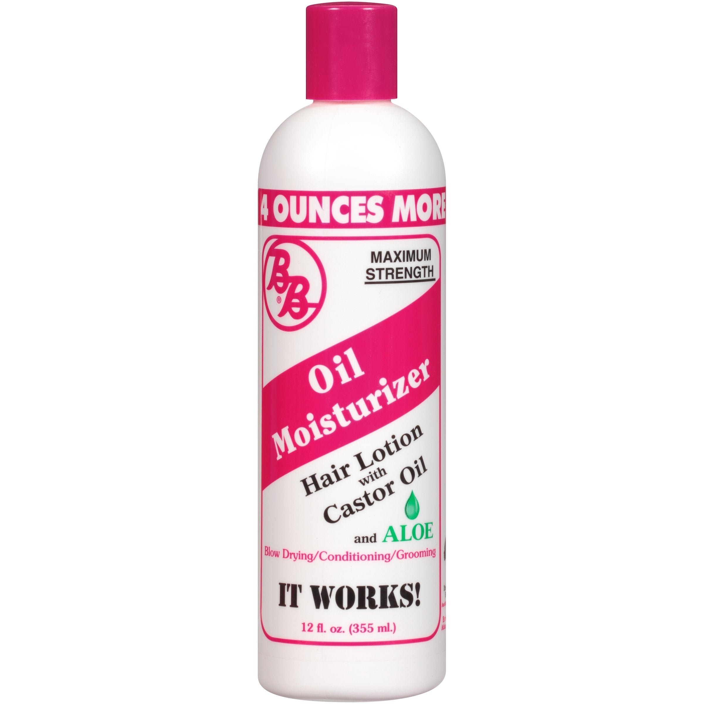 Bronner Bros BB Oil Moisturizer Hair Lotion bottle being poured for deep hydration
