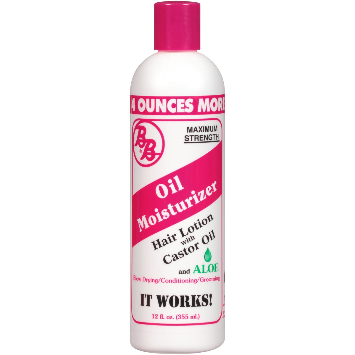 Bronner Bros BB Oil Moisturizer Hair Lotion bottle being poured for deep hydration