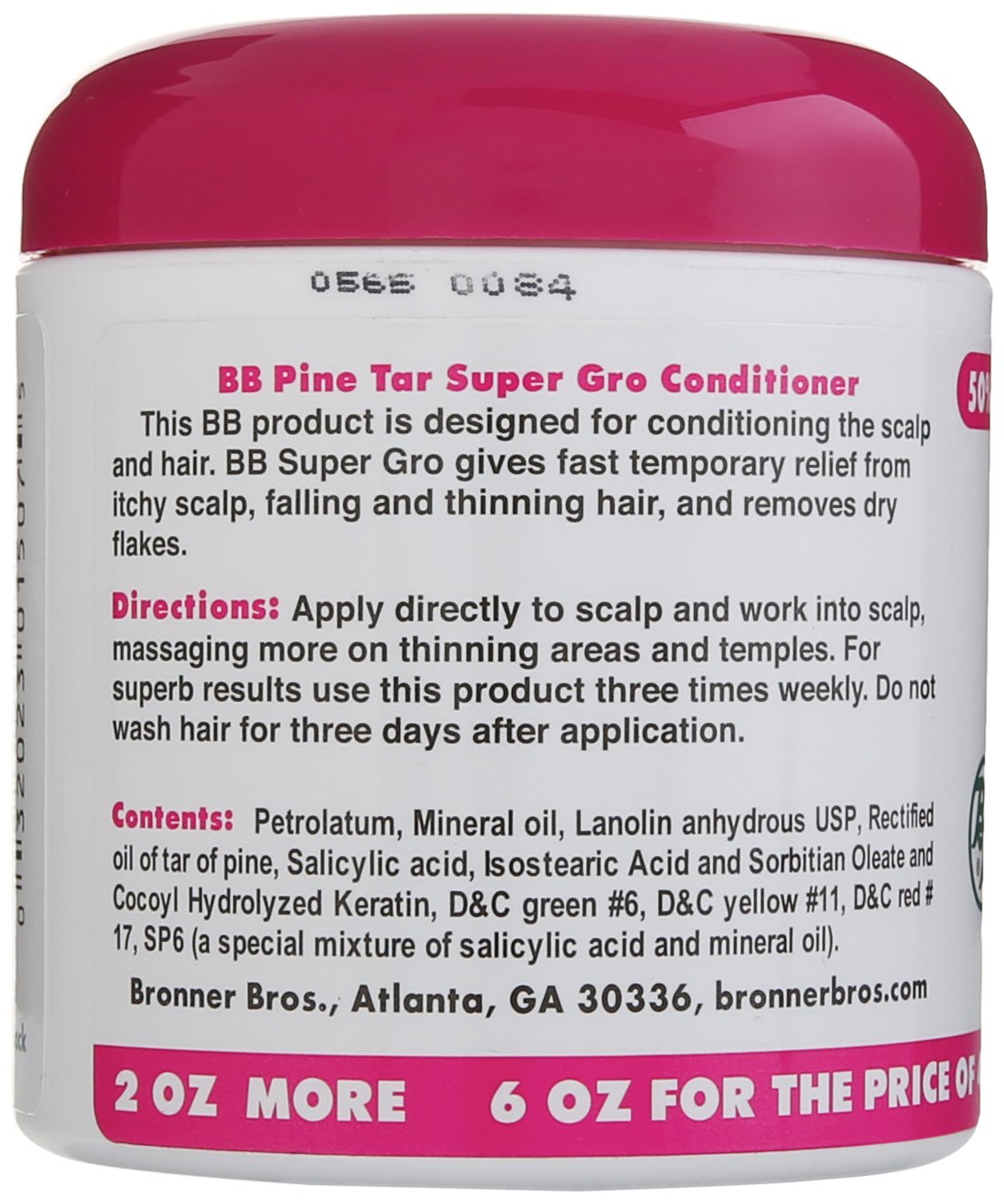 Bronner Bros Pine Tar Super Gro scalp massage image promotes temporary relief and conditioning