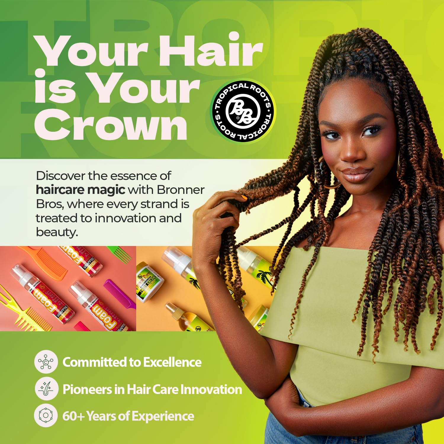 Bronner Bros Tropical Roots aroma de romero ofrece experiencia de lavado relajante