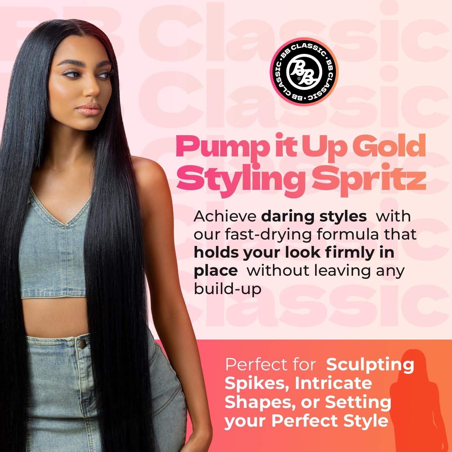 Bronner Bros Pump It Up Spritz: fijación fuerte para estilos definidos sin peso.