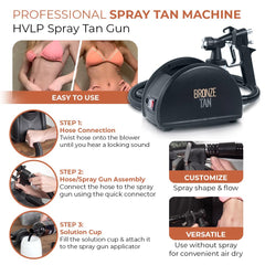 Bronze Tan HVLP spray tan machine portable design supports mobile tanning sessions