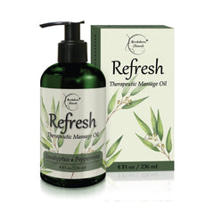 Brookethorne Naturals Refresh: aceite de masaje en botella, deslizamiento suave para relajación muscular