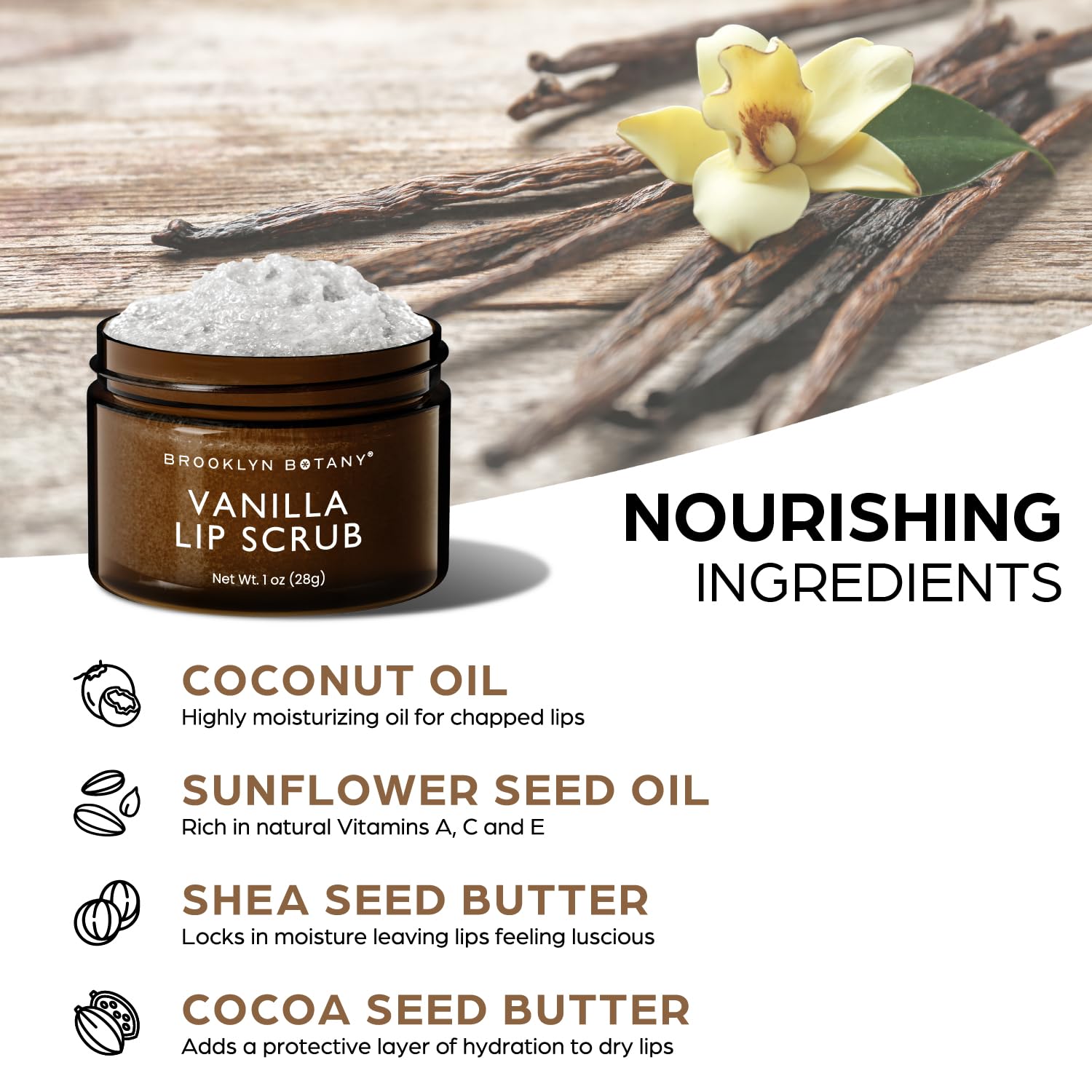 Brooklyn Botany aplicación-labios con exfoliante suave para uso diario