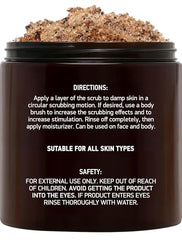 Brooklyn Botany Arabica Coffee Body Scrub texture shows rich oils for moisturizing.
