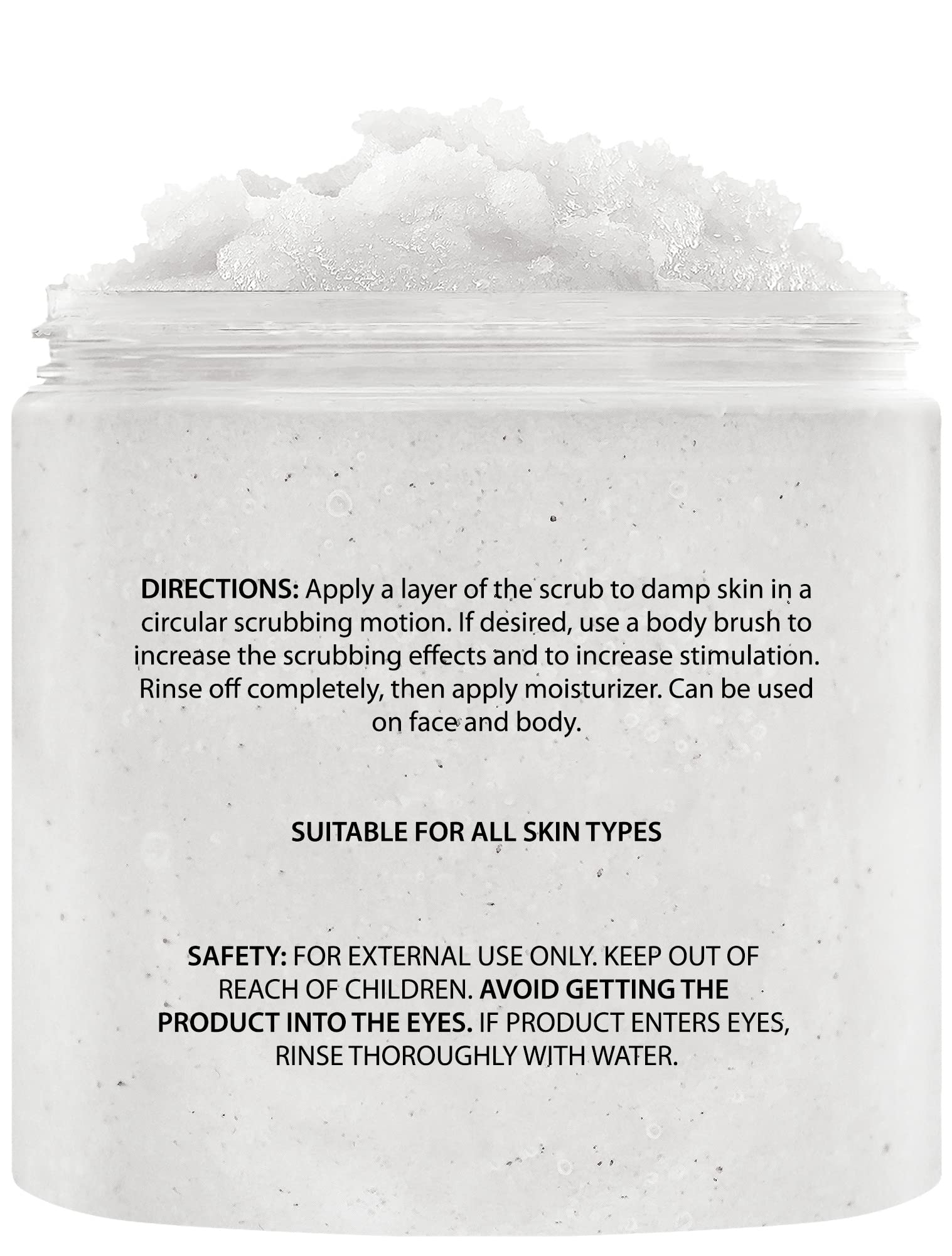 Brooklyn Botany Coconut Milk Body Scrub texture close-up highlighting exfoliation for smoother skin.