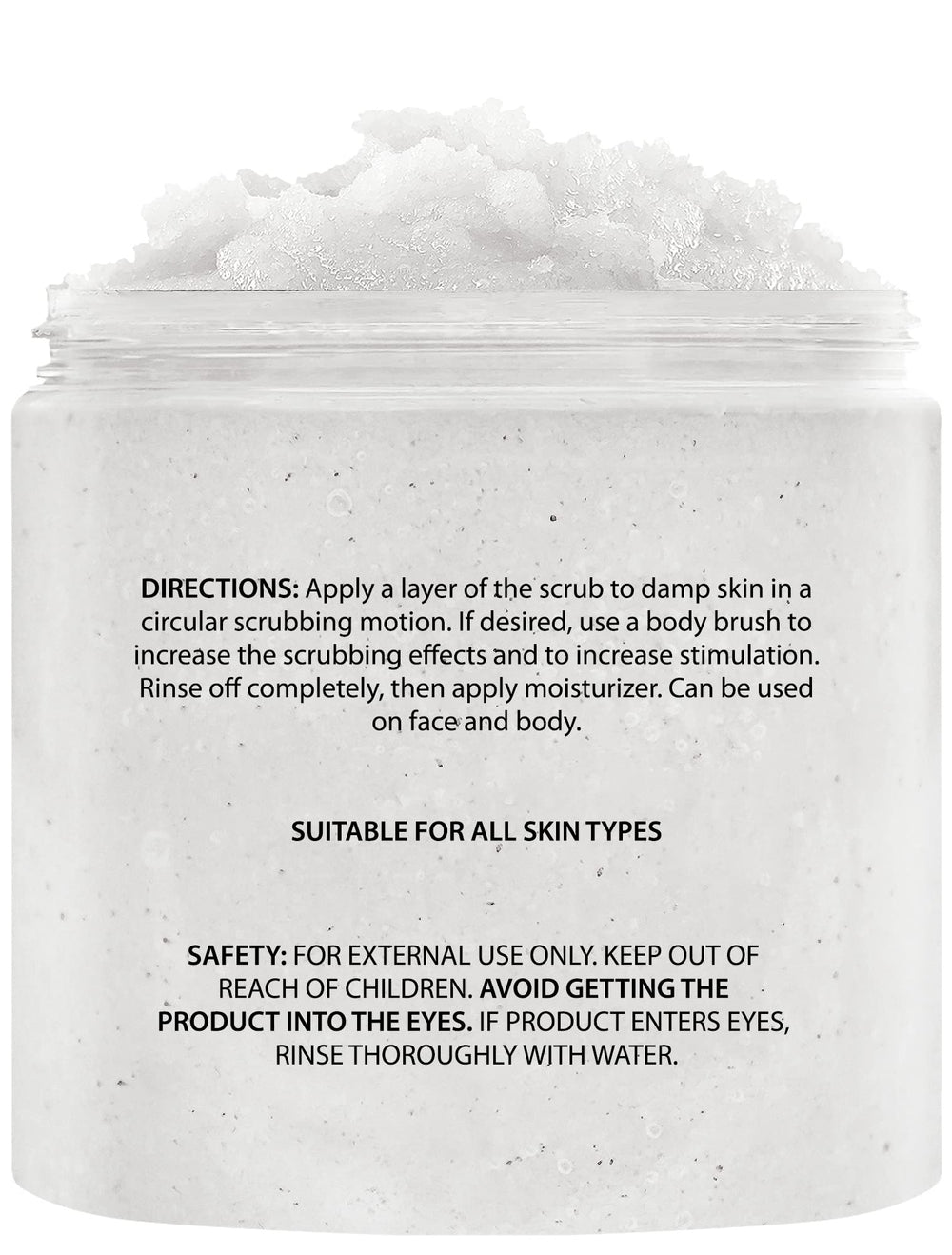 Brooklyn Botany Coconut Milk Body Scrub texture close-up highlighting exfoliation for smoother skin.