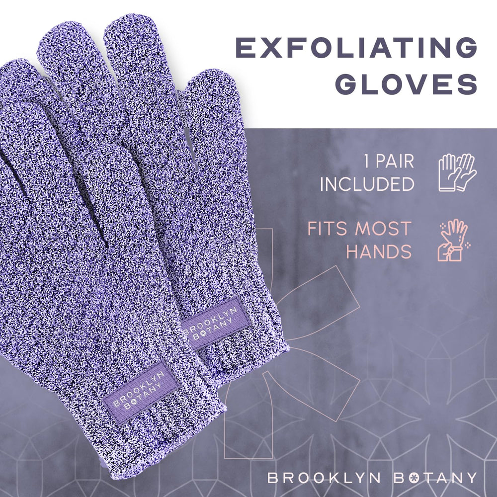 Brooklyn Botany Heavy-Duty Exfoliation gloves deliver deeper cleansing for tougher skin zones.