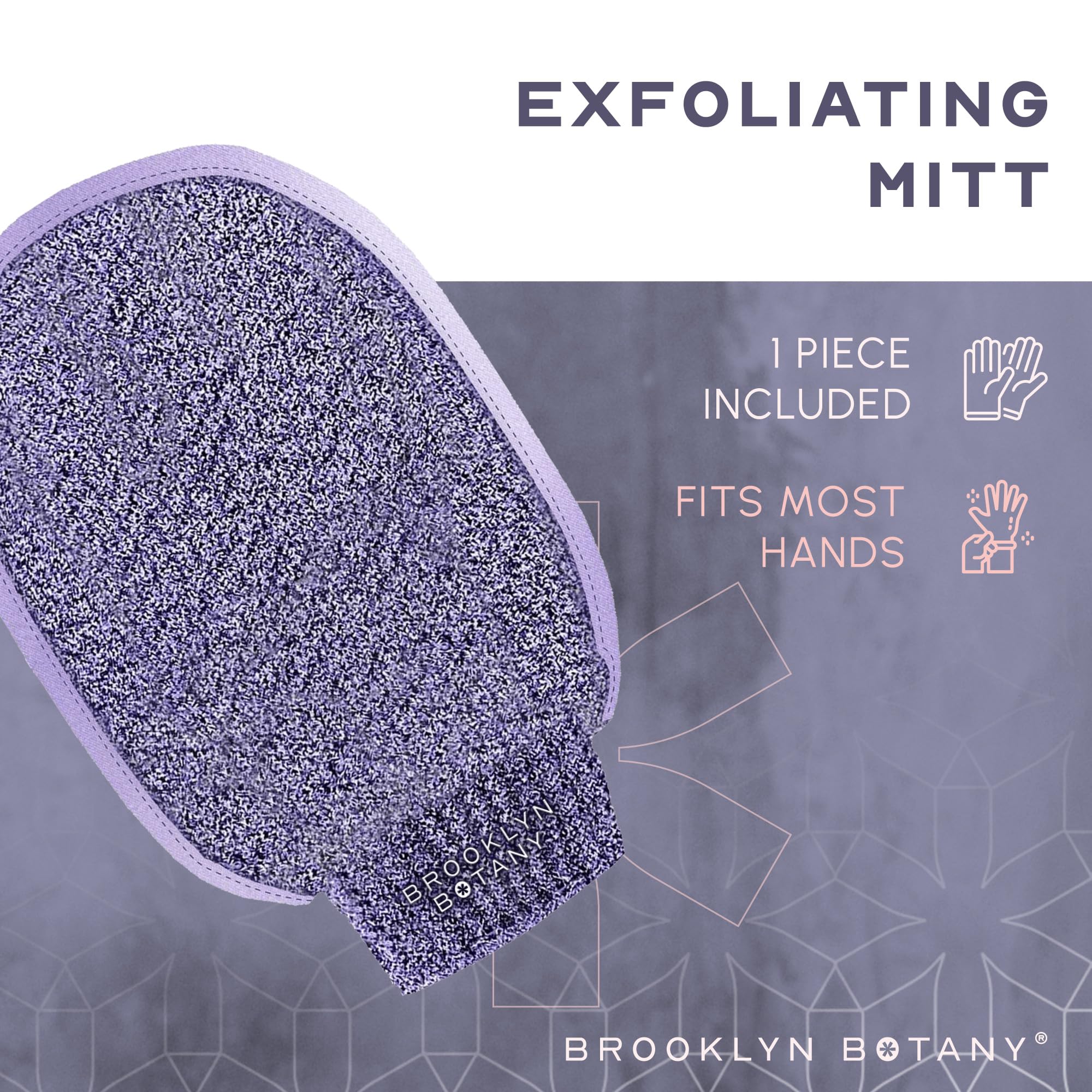 Brooklyn Botany heavy-duty mitt for thorough exfoliation and daily cleansing.