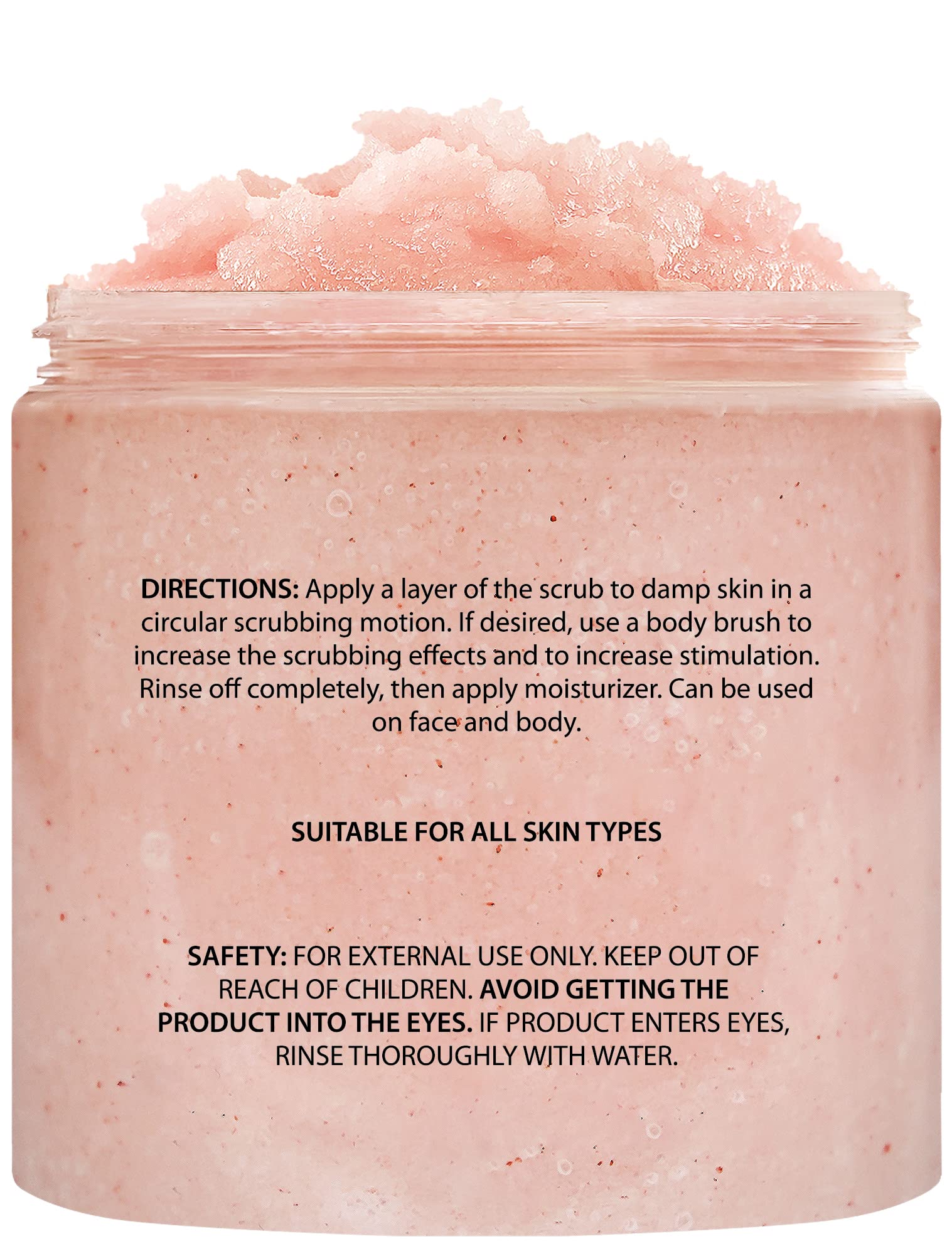 Brooklyn Botany Himalayan Salt Scrub texture close-up shows grainy exfoliant and nourishing oils.