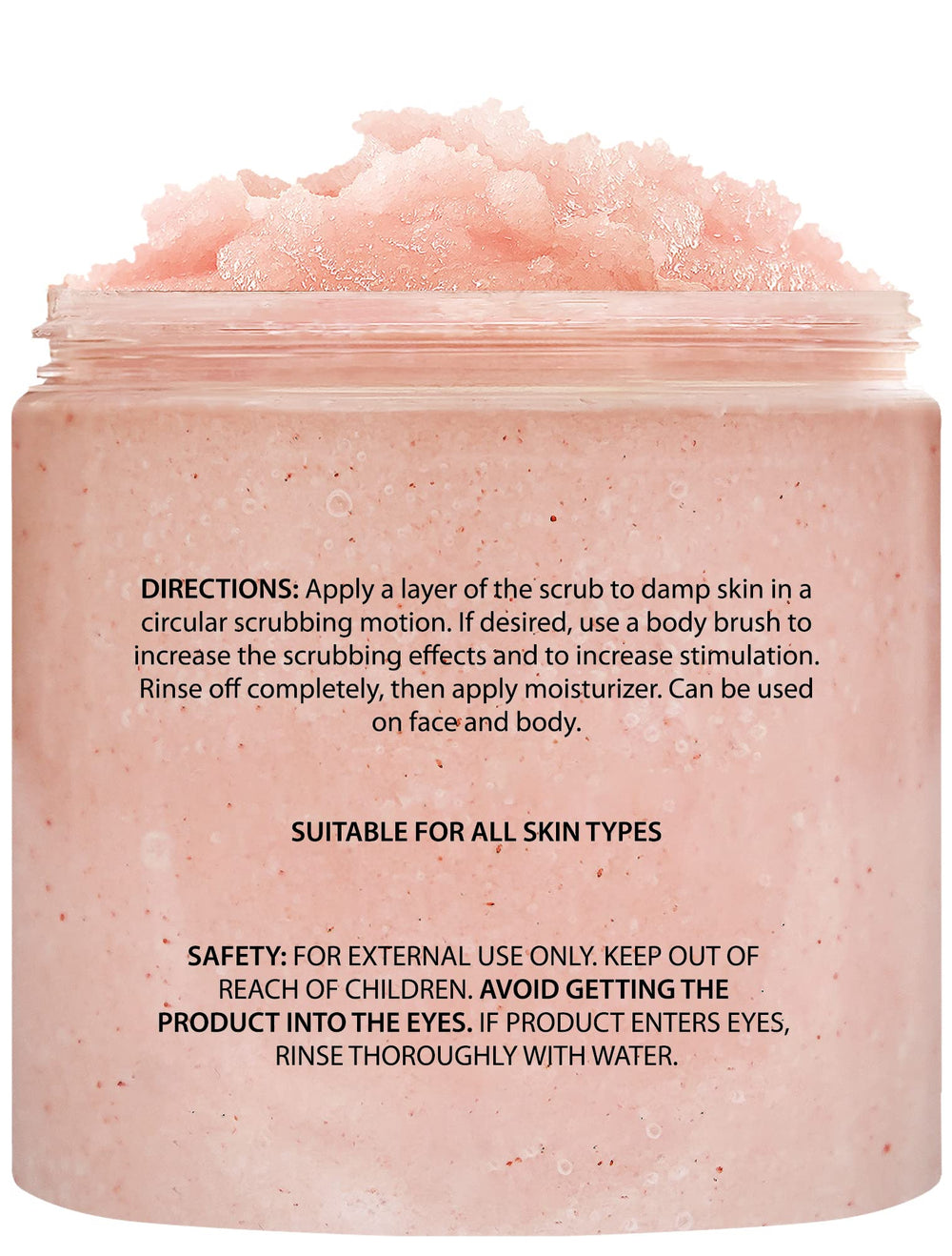 Brooklyn Botany Himalayan Salt Scrub texture close-up shows grainy exfoliant and nourishing oils.