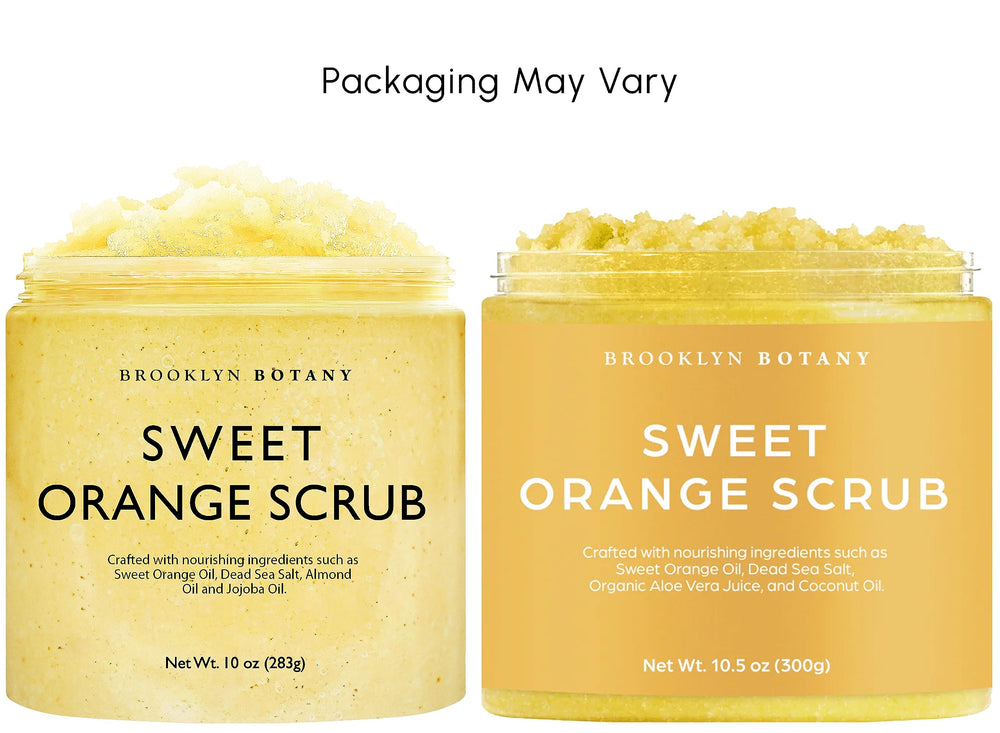 Brooklyn Botany Sweet Orange Body Scrub foot care action helps soften rough soles.