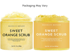 Brooklyn Botany Sweet Orange Body Scrub foot care action helps soften rough soles.