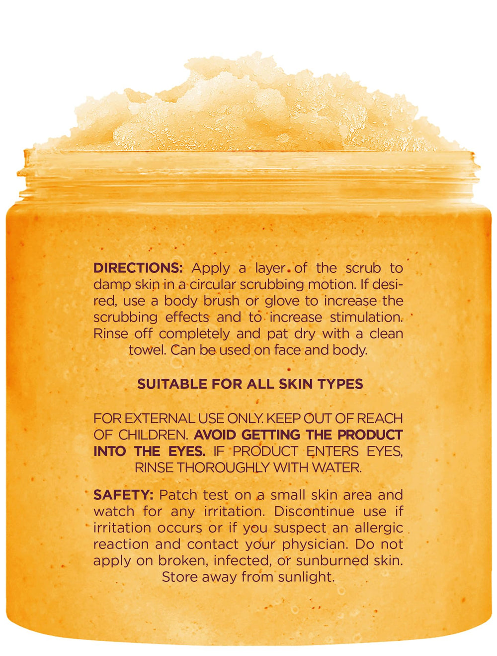 Brooklyn Botany Peach Bellini textura exfoliante que se activa con agua.
