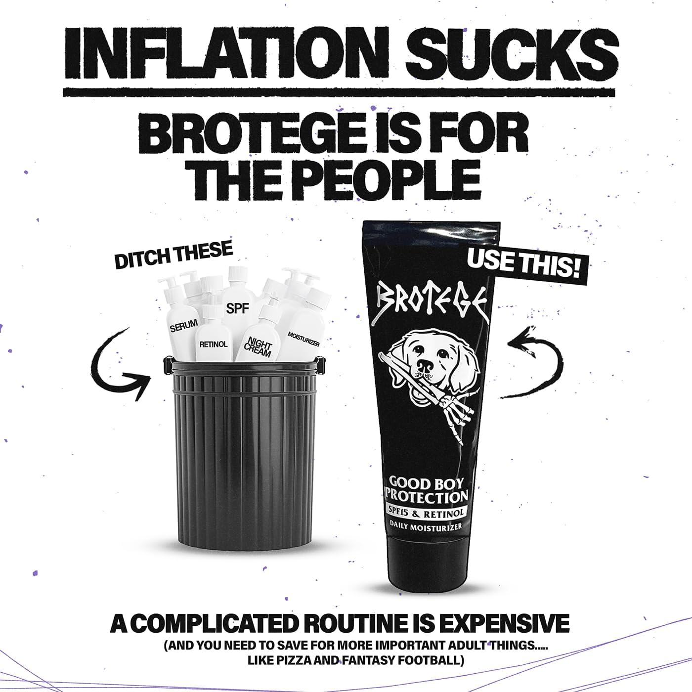 Aluminum tube packaging for Brotege product.