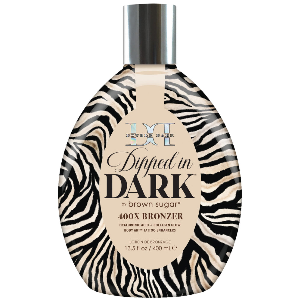 Brown Sugar Dipped bottle front shows premium bronzing formula