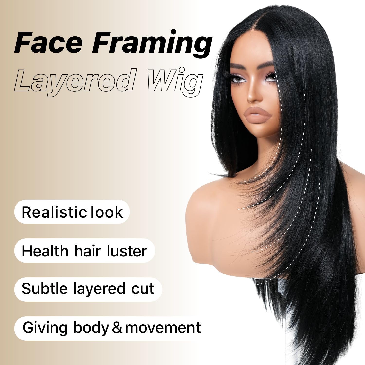 BrownBomb glueless wig cap detail showing secure all-day comfort.