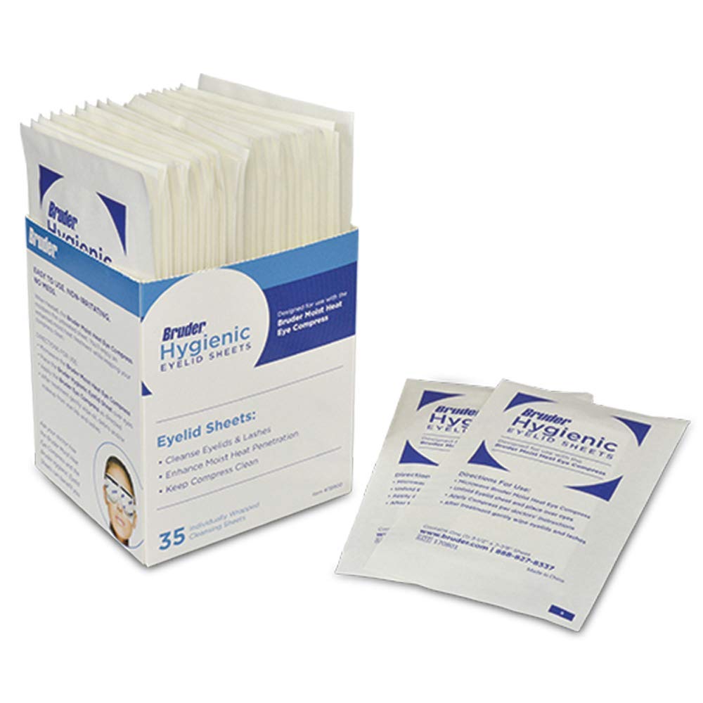 Bruder hojas higiénicas para párpados, uso diario para limpieza ocular
