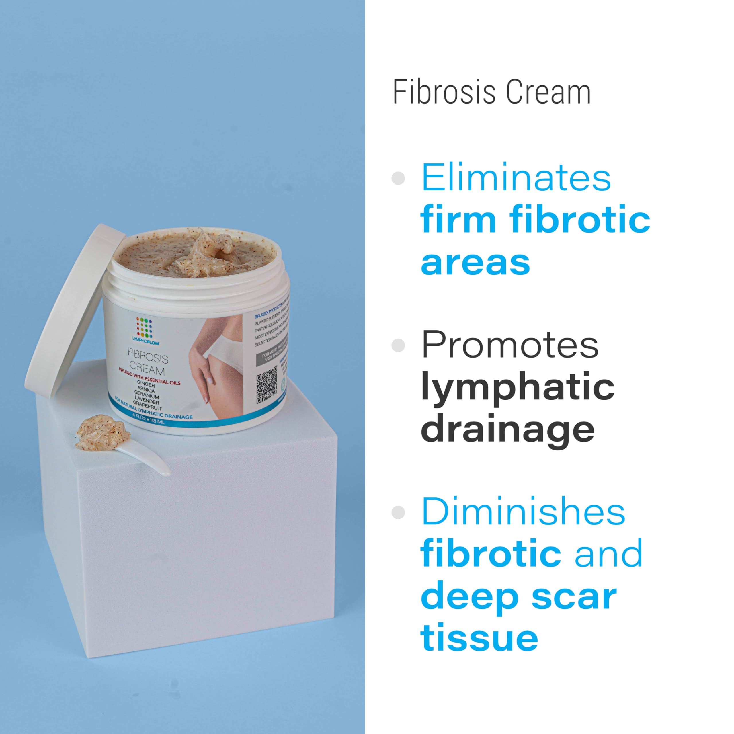Bruizex Crema fibrosis abdomen, cuidado de zonas fibrosas postoperatorias.