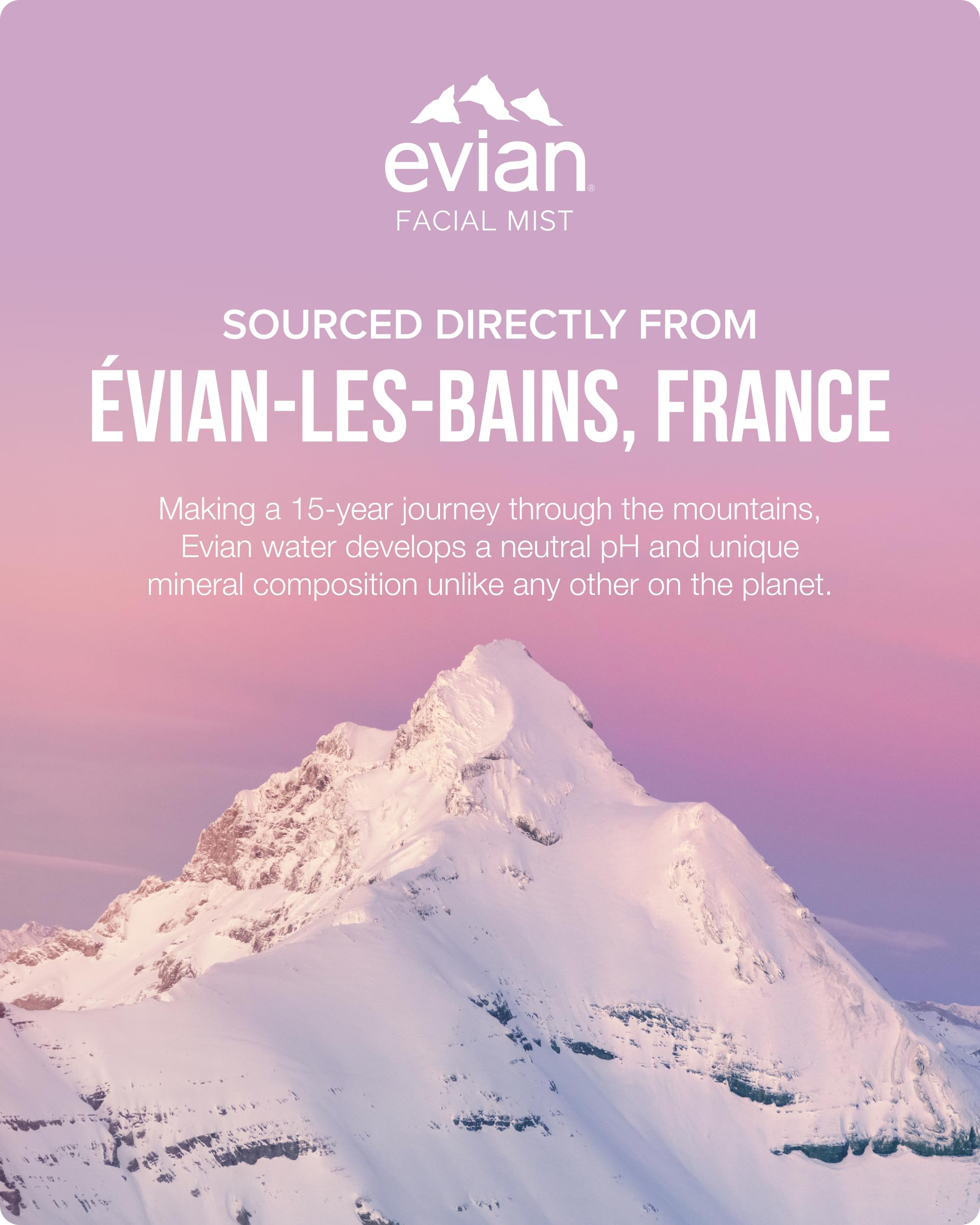 Evian Glow bruma para rostro: envase de aluminio que conserva la fórmula.