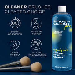 Brush Clean Pro Original brush wipe highlights easy cleanup with no rinsing required.