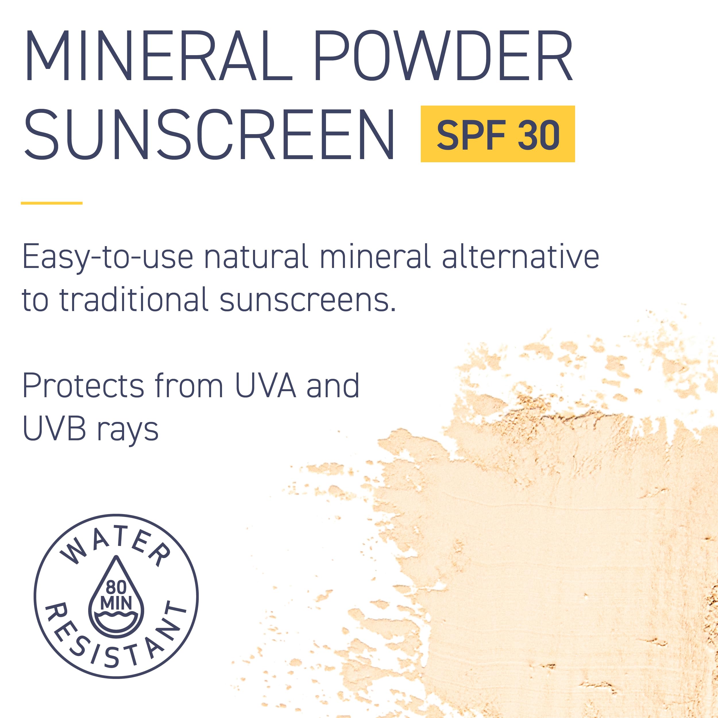 Smooth sheer mineral powder application on the skin