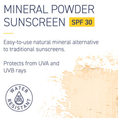 Smooth sheer mineral powder application on the skin