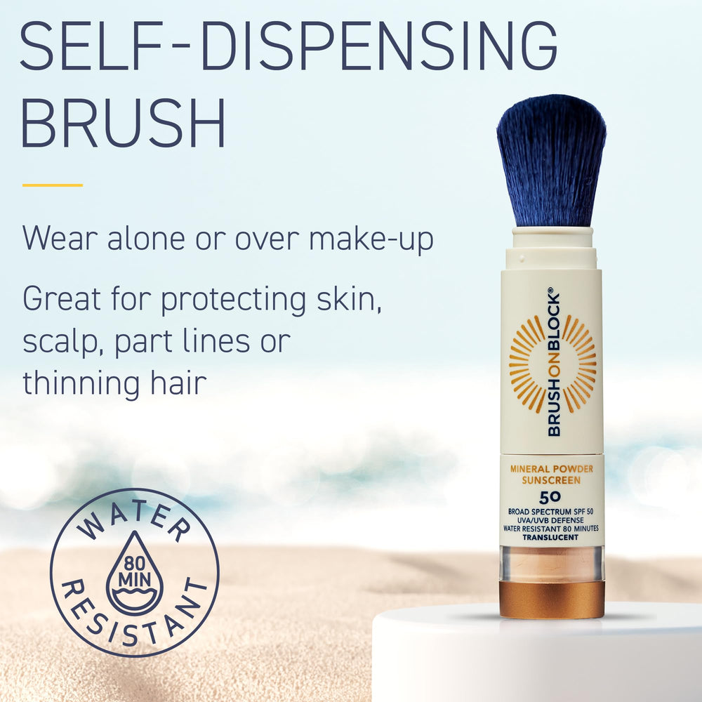 Brush On Block sheer light coverage that does not alter skin tone