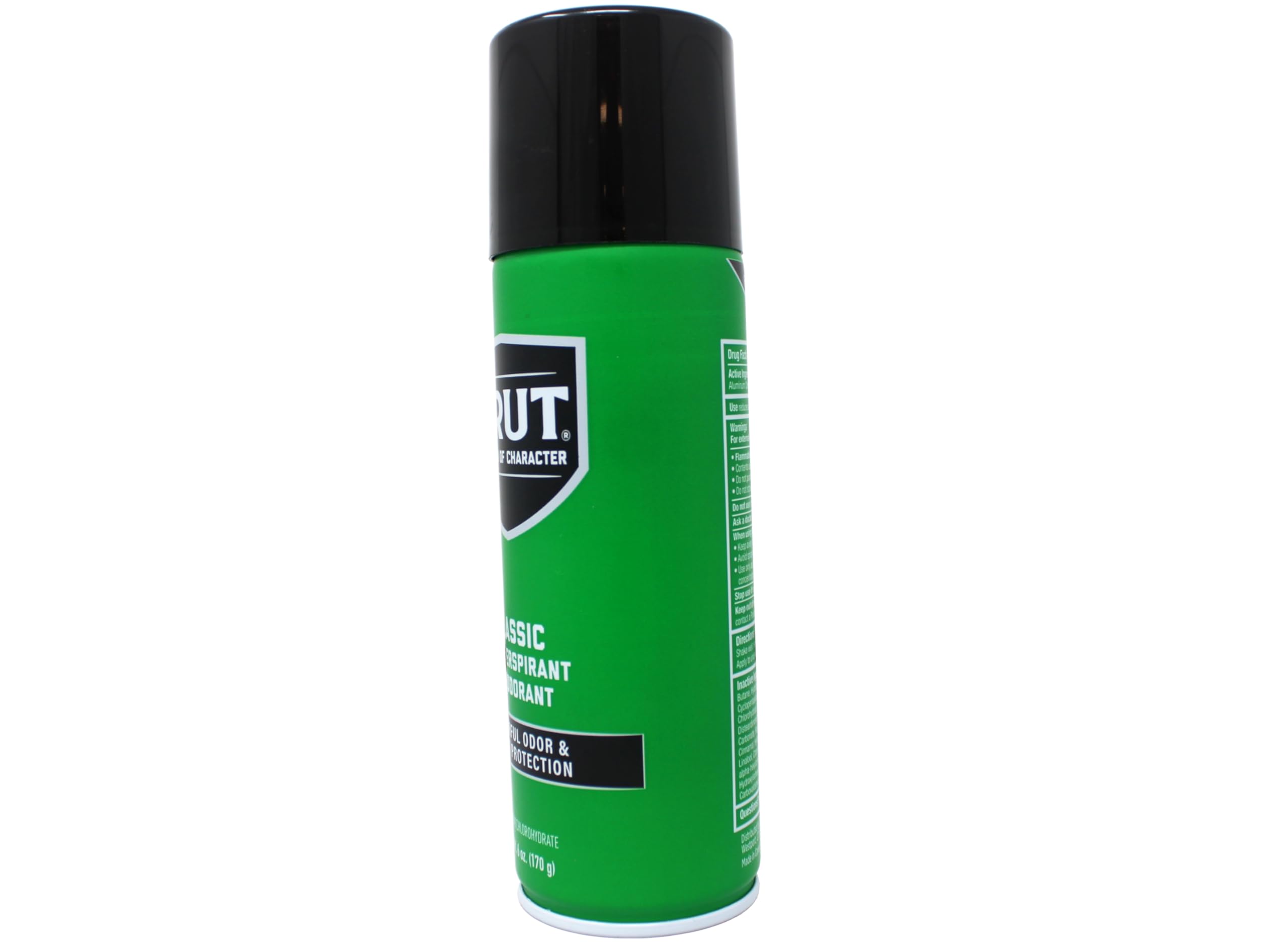 Brut classic scent packaging, convenient 6-pack for steady supply.
