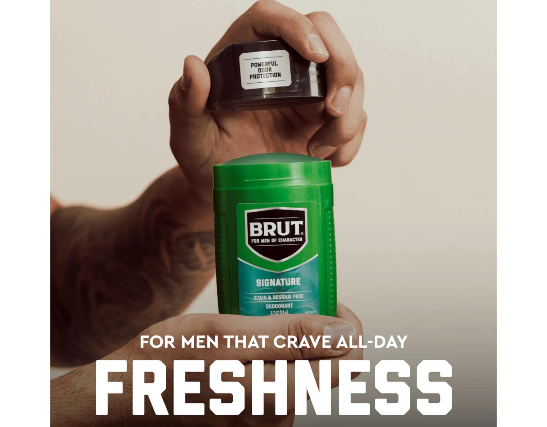 Brut Deodorant Signature Scent fragrance profile for reliable daily wear.