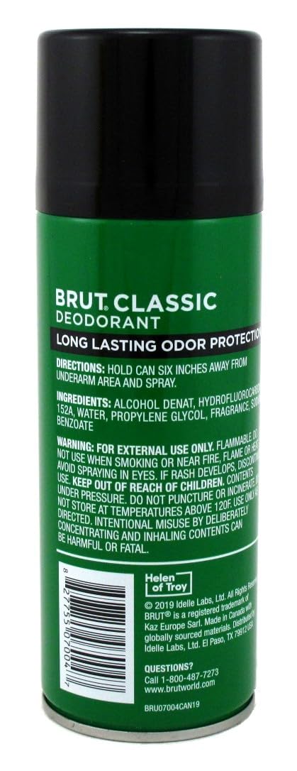 Brut desodorante aerosol 10 oz con protección de 48 horas para días activos