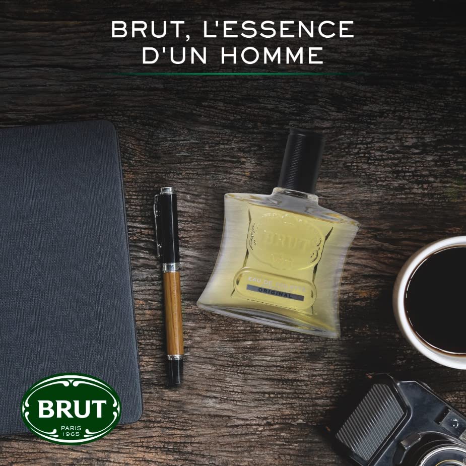 Brut Original edt cap detail highlighting timeless design and grip.