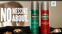 Brut Original edt packaging on display suggesting a timeless gift idea for him.