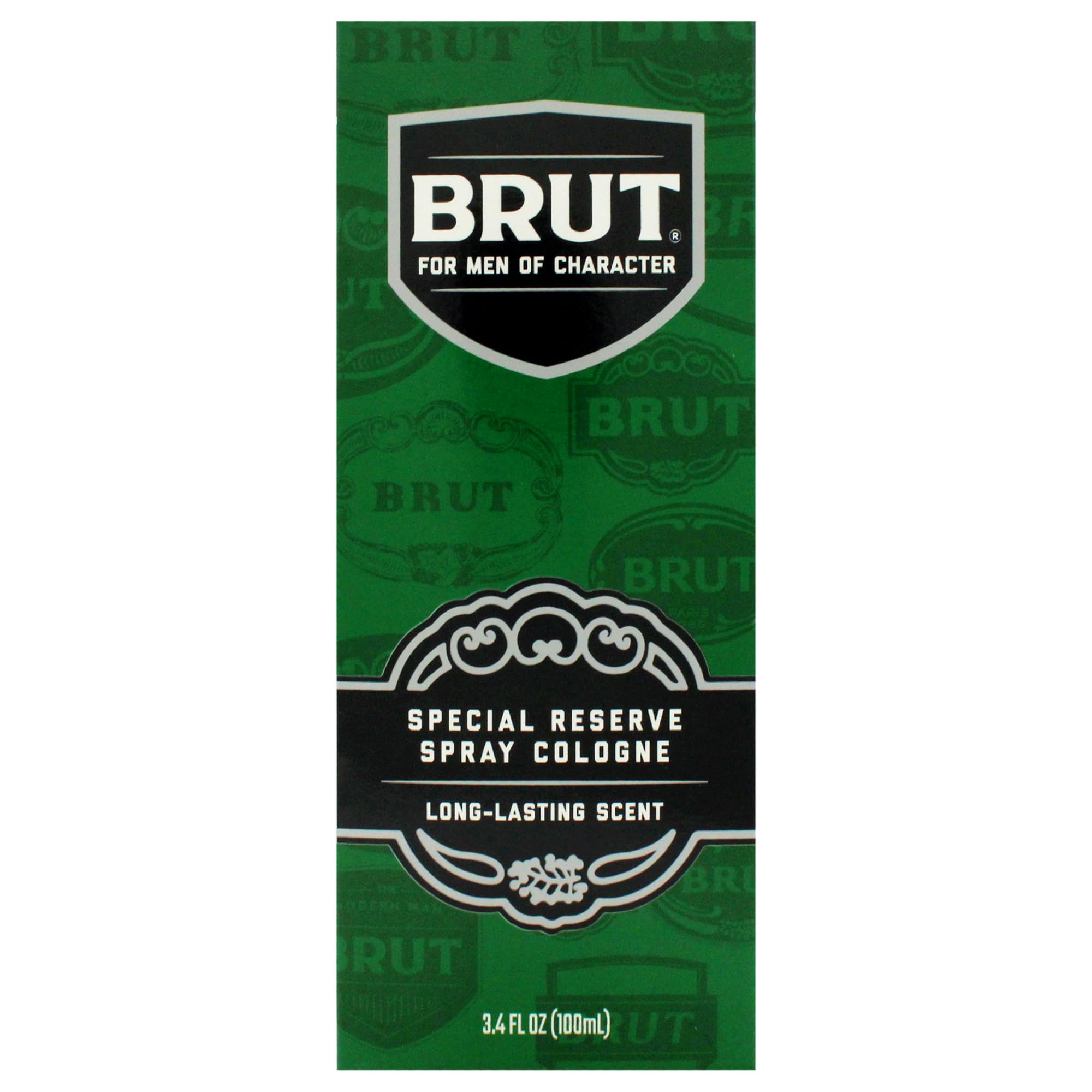 Brut Special Reserve bottle with visible notes, ideal for confident daytime wear.