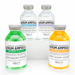 BRÜUN Advance microneedling kit display with ampules for versatile at-home skincare