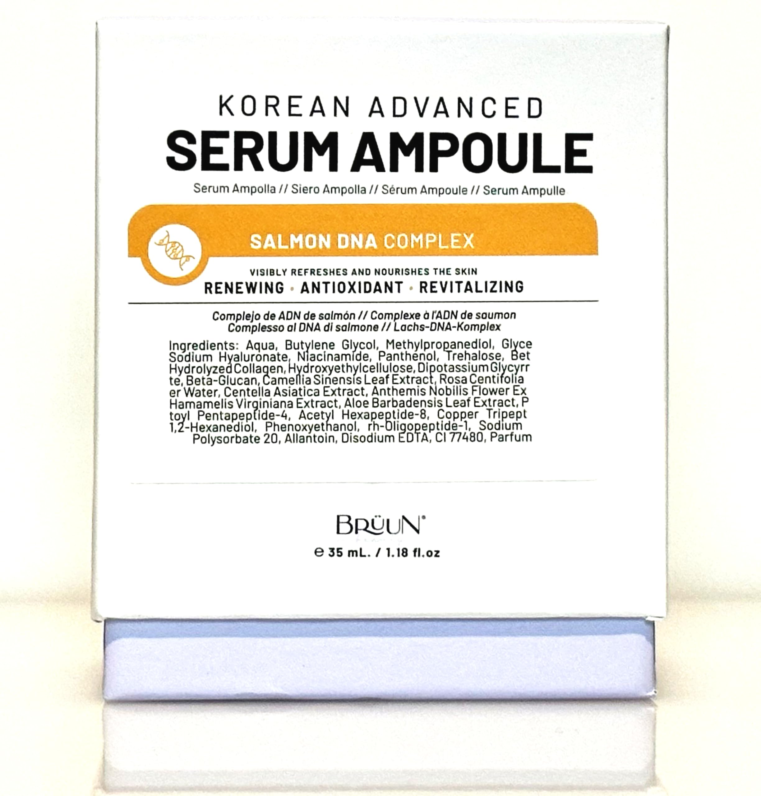 BRÜUN SD Control Salmon DNA Ampoule with derma roller facilitates deeper penetration and smoother skin.