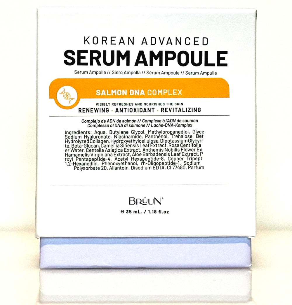 BRÜUN SD Control Salmon DNA Ampoule with derma roller facilitates deeper penetration and smoother skin.