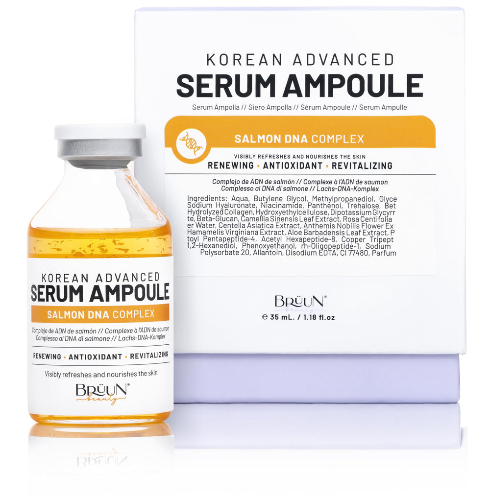 BRÜUN SD Control Salmon DNA Ampoule for the face during microneedling boosts absorption.