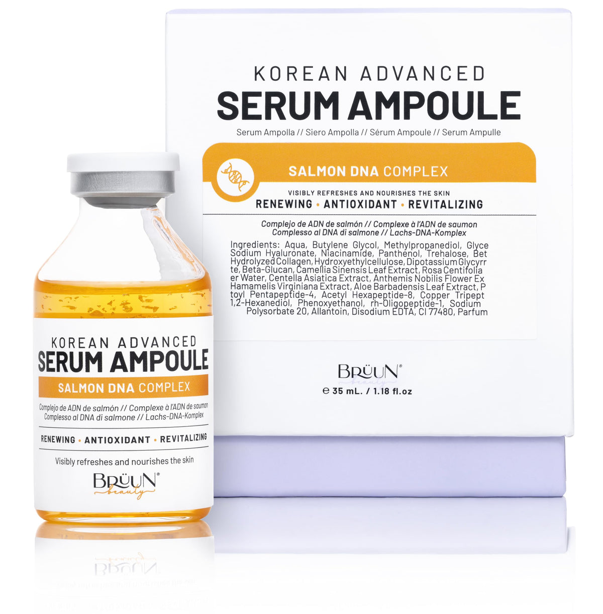 BRÜUN SD Control Salmon DNA Ampoule for the face during microneedling boosts absorption.