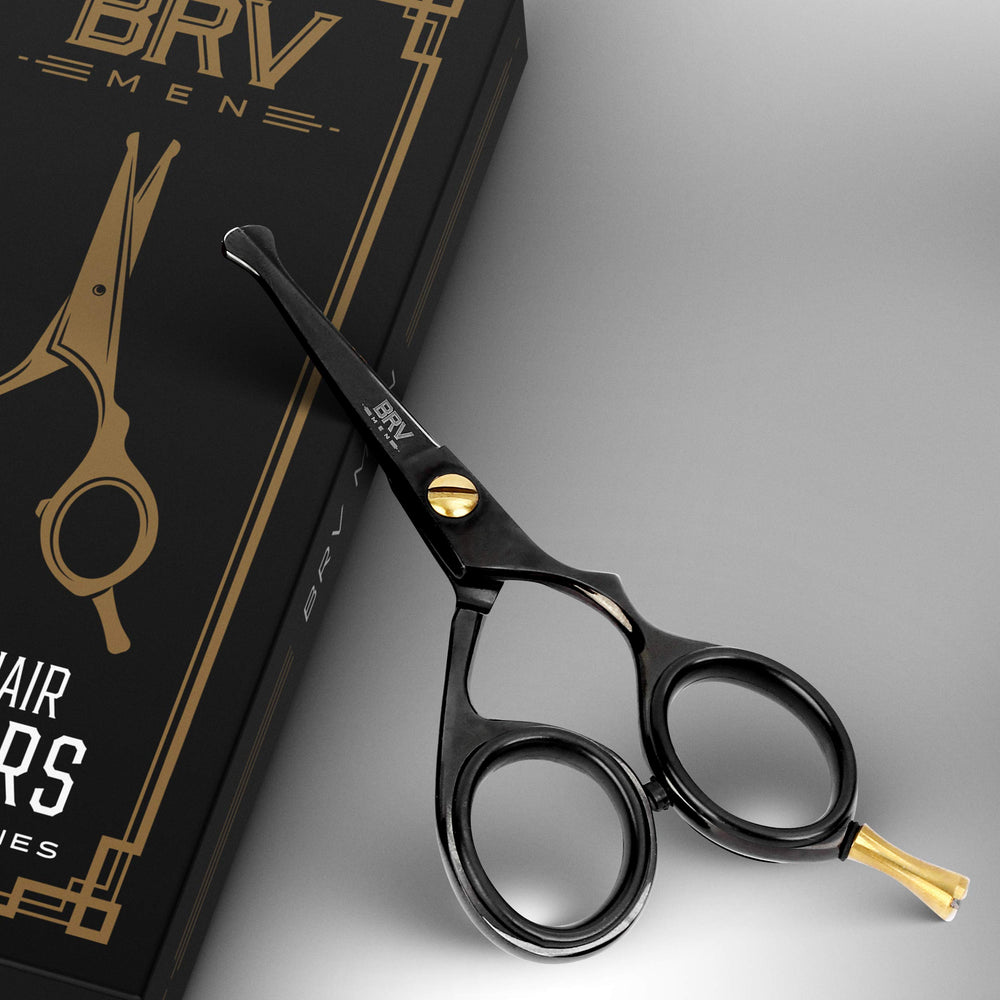 BRV MEN beard and mustache grooming tool with sharp edge.