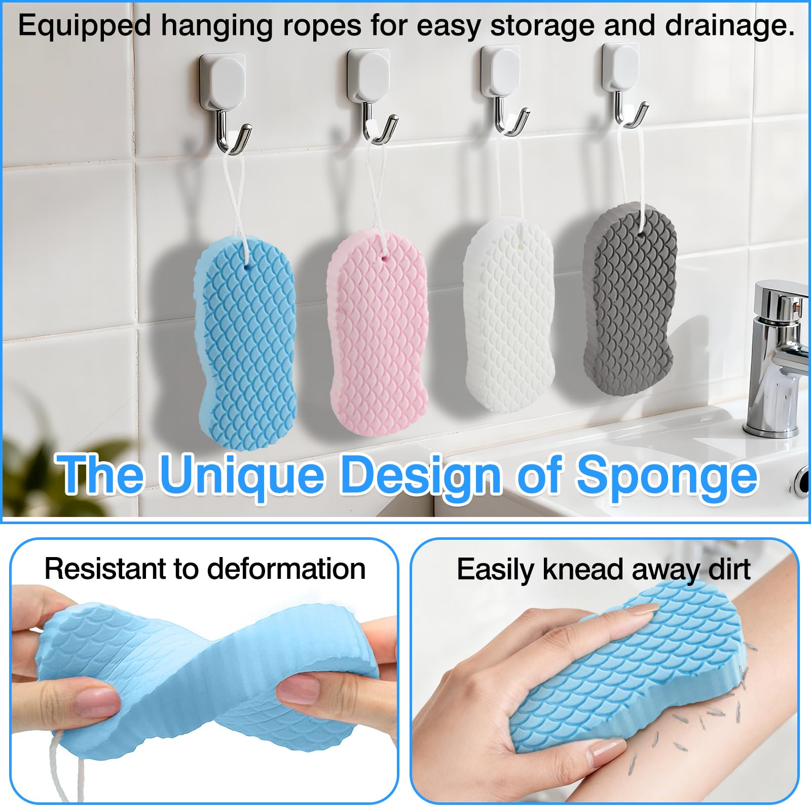 Brvlsoc esponja rosa para ducha, perfecta para hábitos de higiene en casa.