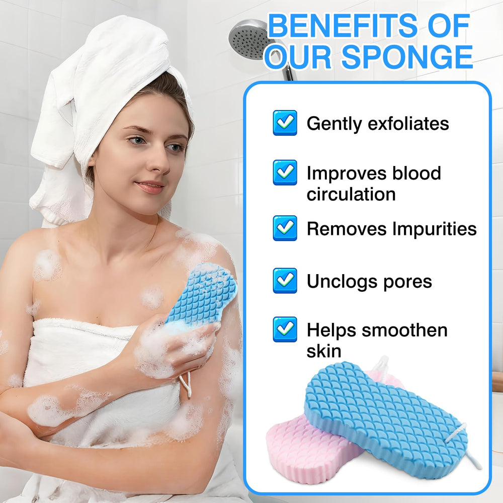 Brvlsoc esponja ducha tacto suave, ofrece limpieza cómoda y agradable.