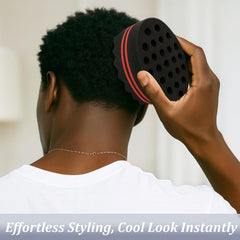 Brvlsoc Hair Twist Sponge in hand for easy, on the go styling.