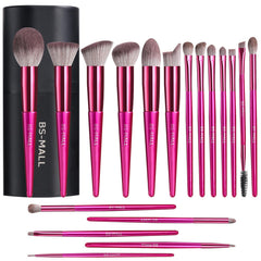 BS-MALL 18-piece makeup brush set with a sleek black case for travel and storage