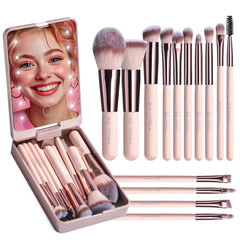 BS-MALL APINK 14-piece brush set shown from the front for daily makeup routine