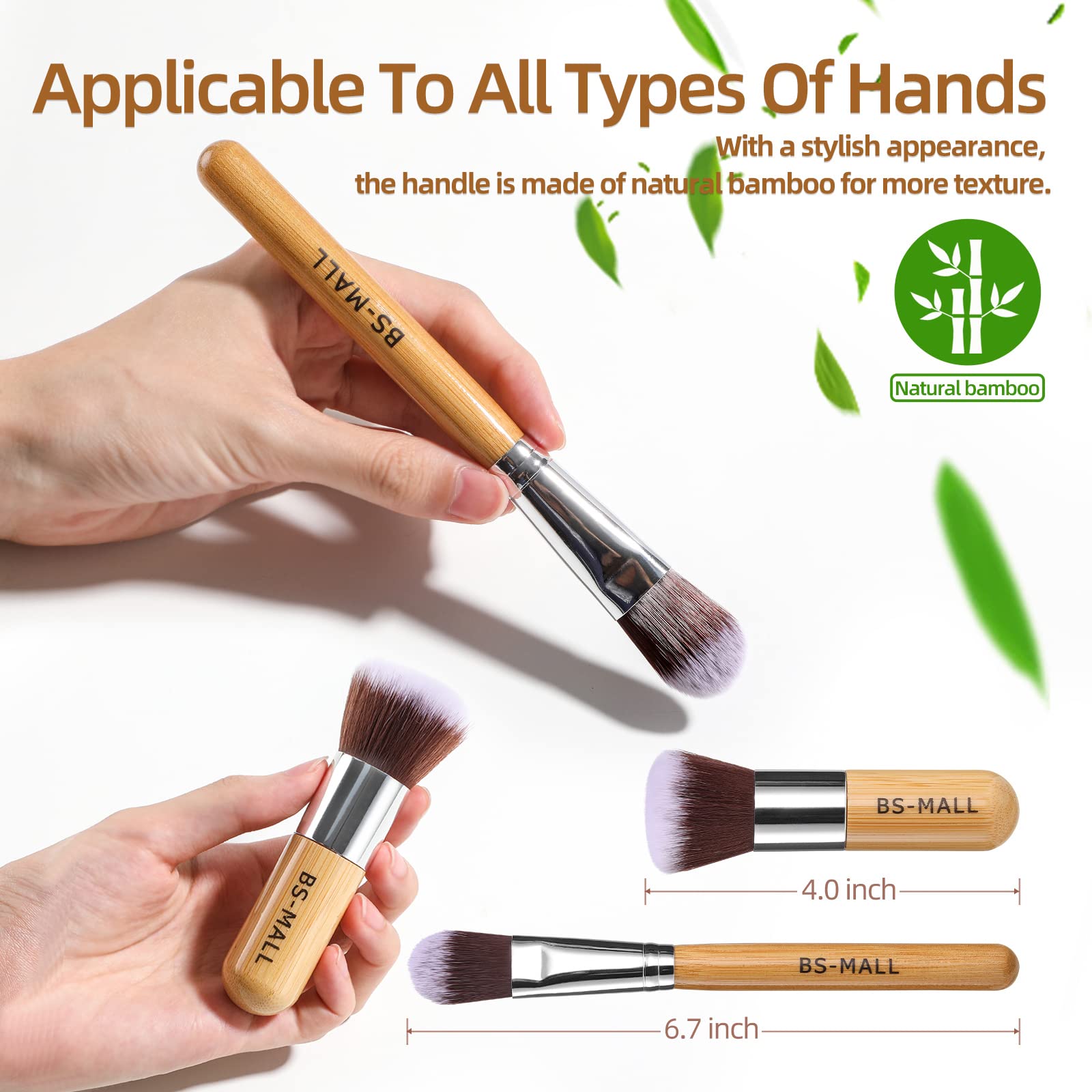 BS-MALL Bamboo blush brush for natural-looking cheek color