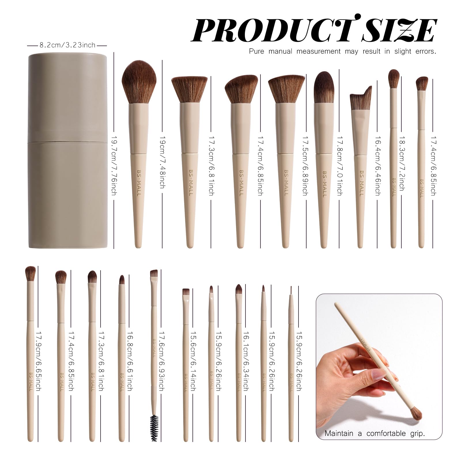 BS-MALL concealer brush for precise under-eye blending.